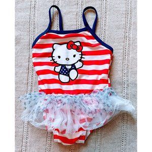 Patriotic Hello Kitty tutu Swimsuit 12M